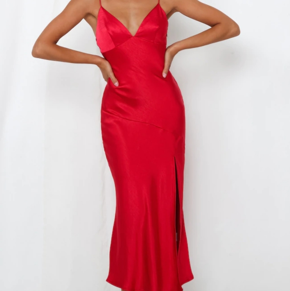 Hello Molly red slip dress size small